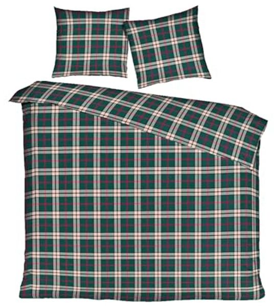 mistral home Bettwäsche 135x200cm, Bristol Classic Winter Kariert, Flanell, 2 teilig, mit klassisch schickem Karo Design