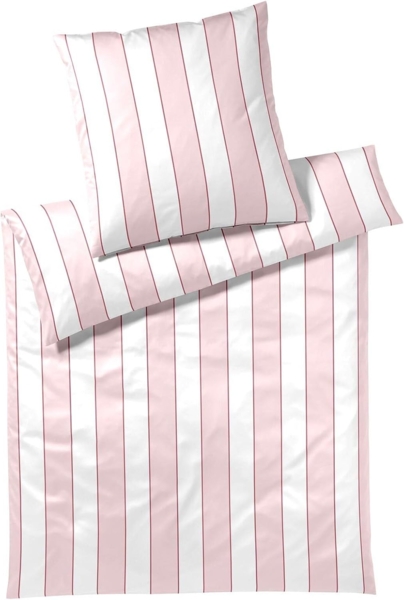 elegante Mako-Satin Bettwäsche Levens himbeerrosa|135x200 cm + 80x80 cm