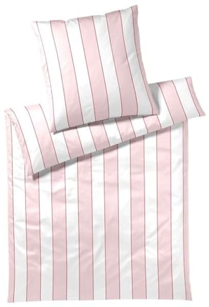 elegante Mako-Satin Bettwäsche Levens himbeerrosa|135x200 cm + 80x80 cm