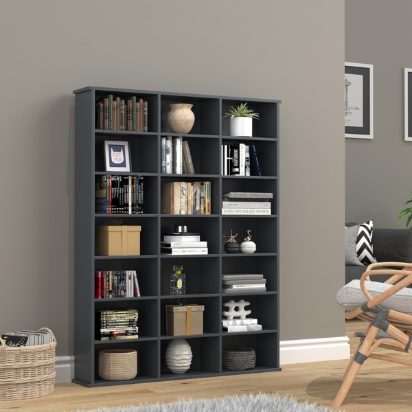 VCM Standregal Megosa 919162 Anthrazit H. 136 x B. 105 x T. 19 cm Bild 2