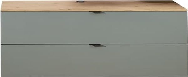 TV-Board >Ina< in Grün, Holwerkstoff - 140x51x44cm (BxHxT)