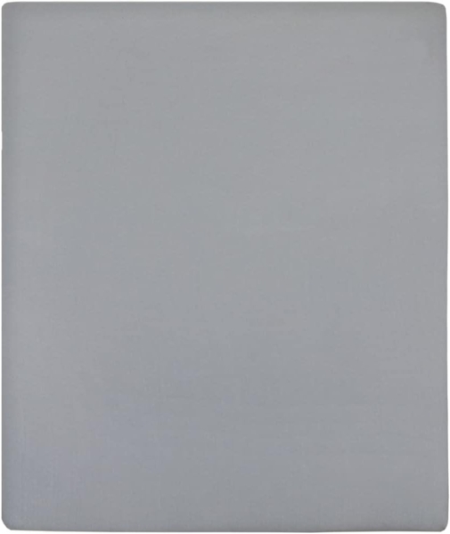 vidaXL Spannbettlaken Jersey Grau 180x200 cm Baumwolle 136208