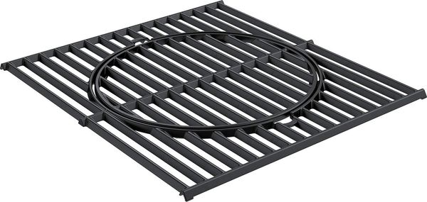RÖSLE Grillrost 'Vario' für Videro G3 & G4, emailliertes Gusseisen, schwarz, 45 x 39,5 cm