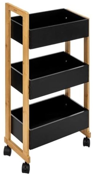 Badezimmerwagen, Bambusschrank BAMBOO - 3 Ebenen