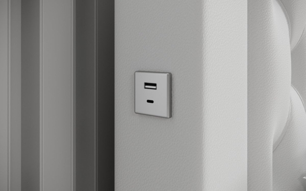 Designer Polsterbett Infinity inkl. RGB, USB und Stauraum 200x200 Weiß H4 (100kg+) Bild 5