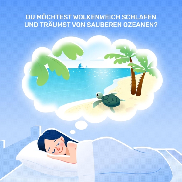 Dailydream viscoelastischer Matratzentopper "Model M" mit Memory Foam Effekt, 100x200x5cm, Edition "Clean Ocean" Bild 4