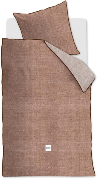 Rivièra Maison Renforcé Bettwäsche Coughton Court Terra 135X200 135x200 cm + 1 x 80 x 80 cm 1 Bettbezug, 1 Kissenbezug Terrakotta