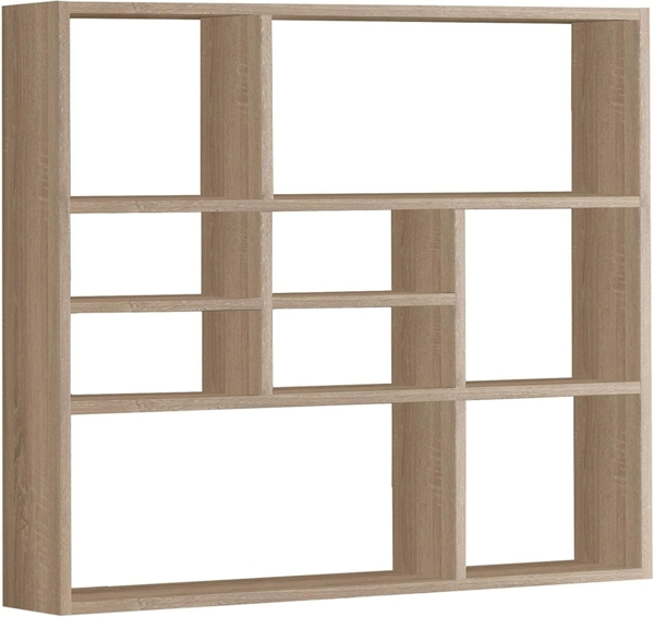 MIKA NEU Eiche Sägerau Dekor Hängeregal Wandregal Wandboard Regal Bücherregal Stauraumregal FMD Bild 4