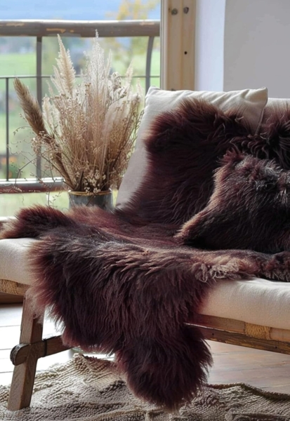 Lammfell Espresso Größe: 110-120