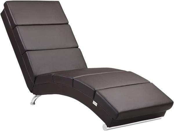 Casaria 'London' XXL ergonomische Relaxliege, Kunstleder braun