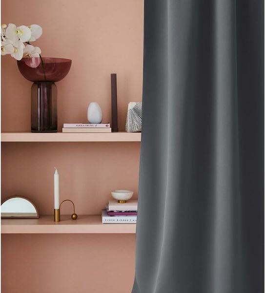 ROOM99 Vorhang mit Kräuselband Laurel 180x250 cm Breite x Höhe Schiebegardinen Curtain Wohnzimmer Schlafzimmer für Schinensystem Dunkelgrau, 1 Stück