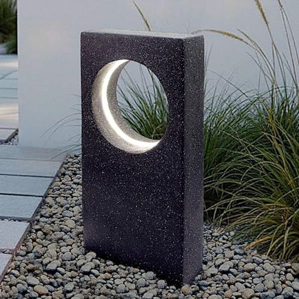 Arnusa LED Solarleuchte Moderne Gartenleuchte Gartenlampe Solarlampe, Tageslichtsensor, LED fest integriert, Tageslichtweiß, 63,5 x 18 x 32 cm Gartenstatue