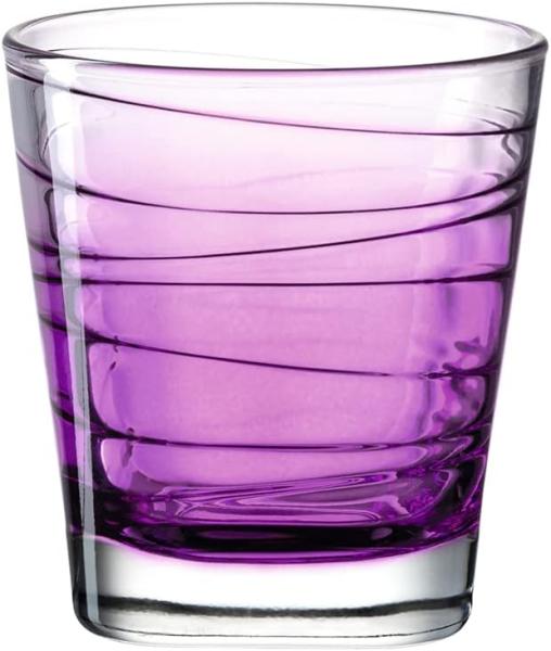 Leonardo Trinkglas Vario Struttura, Becher, Wasserglas, Kalk-Natron Glas, violett, 250 ml, 026843