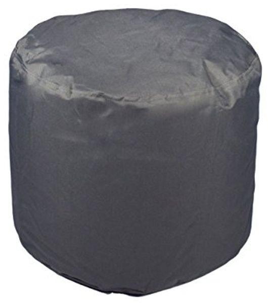 Kinzler S-10118/117 Sitzhocker rund, ca. Ø50 x H40 cm, Outdoor & Indoor, Sitzsack in vielen verschiedenen Farben, wasserabweisender Hocker, anthrazit