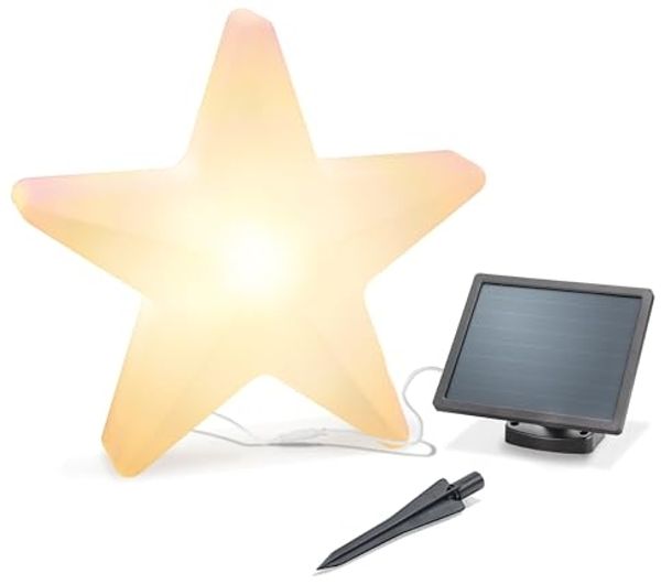 esotec LED-Stern für außen Solar Adventsstern Leuchtstern D55cm 12LEDs 6500K 2800K außen 102121