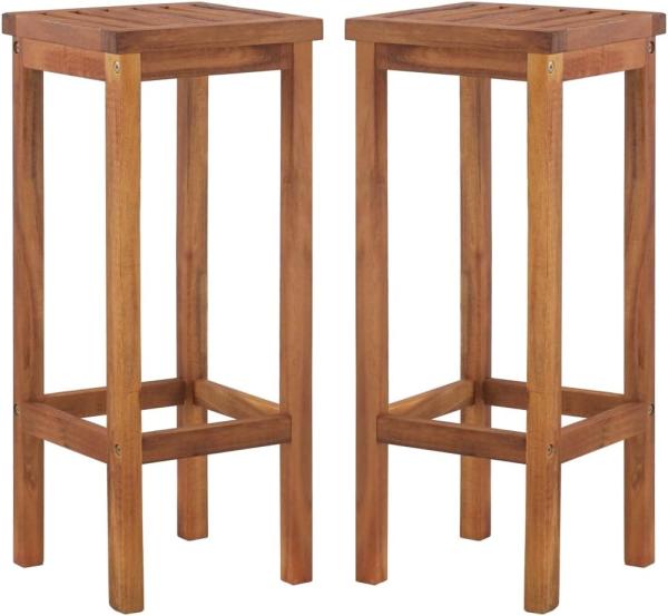 Barhocker 2 Stk. Massivholz Akazie [44016]