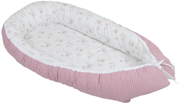 ULLENBOOM Babynest - 100% OEKO-TEX Materialien & Made in EU, Märchenwald - Babynestchen Neugeborene aus kuscheliger Baumwolle, Ideal als Reisebett & Kuschelnest geeignet