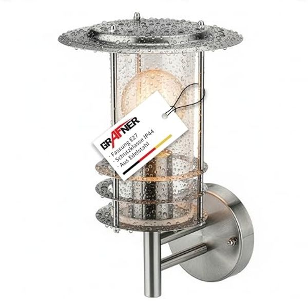 Grafner® Edelstahl Wandlampe 17WB Wandleuchte Hofleuchte