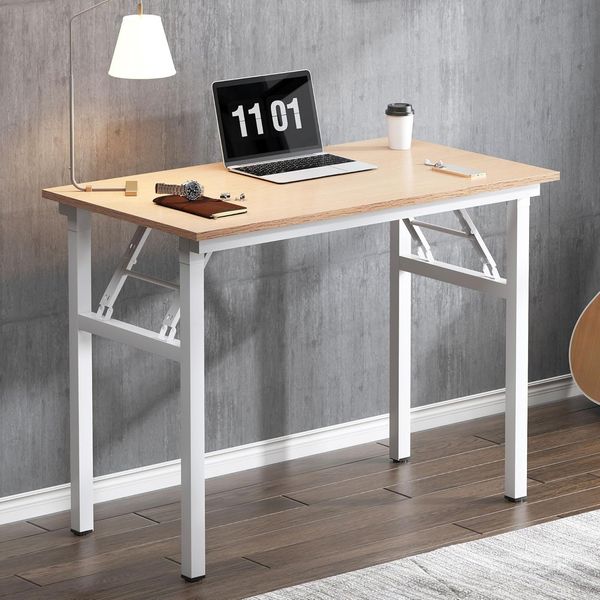 SogesHome Klapptisch Computertisch 80x40 cm PC Tisch Kleiner Schreibtisch Bürotisch Büroarbeitsplatz für Home Office Verwendung Schreibtisch Esstisch Konferenztisch