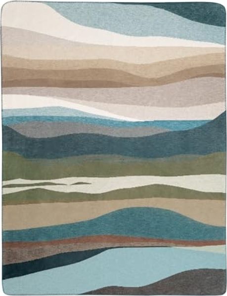 Wohndecke Iceland Horizon mit geketteltem Zierstich, Biederlack, Made in Germany