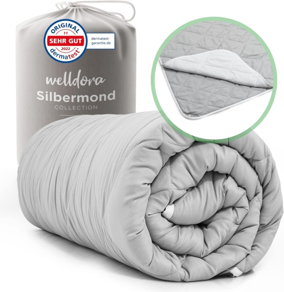 Welldora 4-Jahreszeitenbett, Allergiker Bettdecke Fachärztlich getestet mit Druckknöpfen