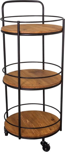 Antic Line Servierwagen aus Holz u. Metall Industrial SEB17494