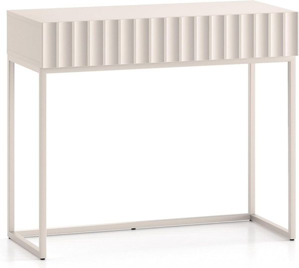Selsey 'Derriva' Schminktisch mit Schublade, hellbeige, ca. 78 x 92 x 40 cm
