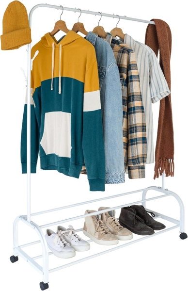 Kleiderständer rollbar mit 2 Ablagen 10051730_49