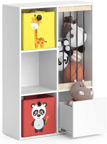 Kinderregal Luigi Weiß 29.2 x 107.8 cm mit 2 Faltboxen opt. 2 Vicco Bild 7