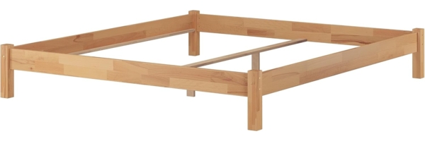 Doppelbett Ehebett 180x200 Massivholz-Bettgestell Buche natur ohne Zubehör 60.84-18 oR