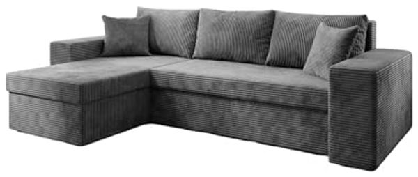 Luxusbetten24 Schlafsofa Designer Sofa Denver, mit Stauraum und Schlaffunktion