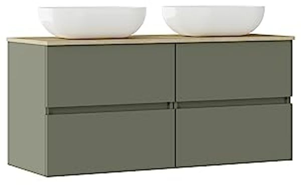 Baikal Duo, Holz Keramik Melamin 16 mm, Moosgrün, 60+60 cm