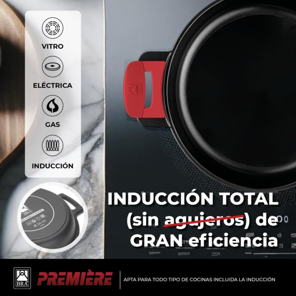 Kasserolle mit Glasabdeckung BRA Premiere A4105 Bild 4