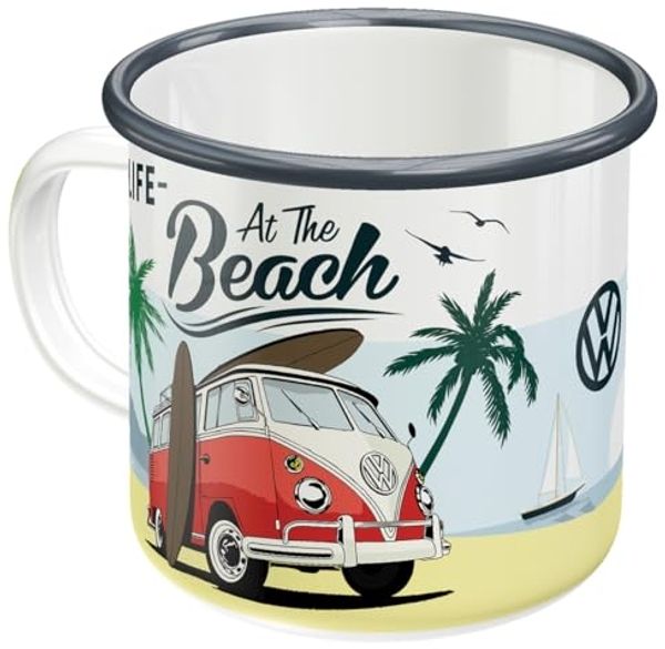 Nostalgic-Art Tasse Emaille-Becher - Volkswagen - VW Bulli - Beach
