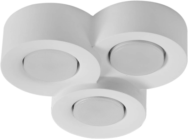 Lindby Deckenleuchten Levia, Gips Weiß IP20, 3 x 11 W LED