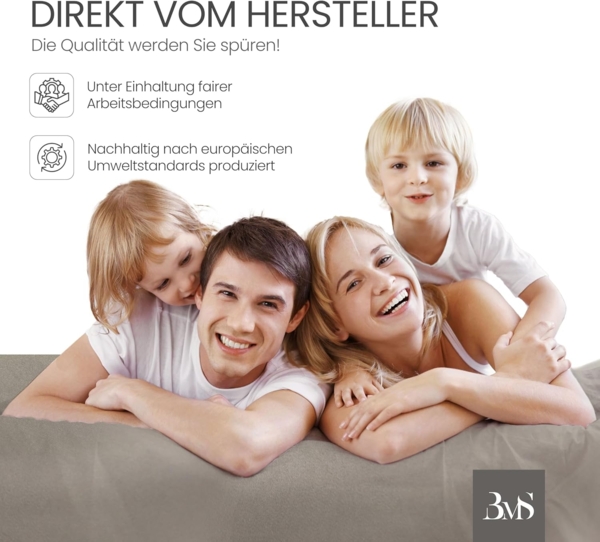 Bettwaesche-mit-Stil Mako-Satin Spannbettlaken braun 160x200cm Bild 7