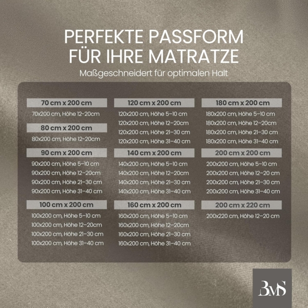 Bettwaesche-mit-Stil Mako-Satin Spannbettlaken braun 160x200cm Bild 5