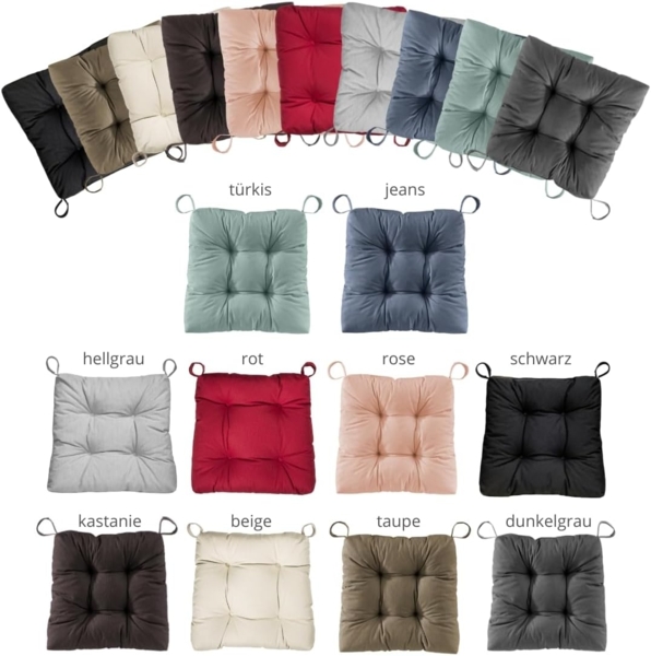 sleepling Stuhlkissen Eva, für Indoor und Outdoor, mit Klettverschluss, abriebfest und langlebig Bild 5