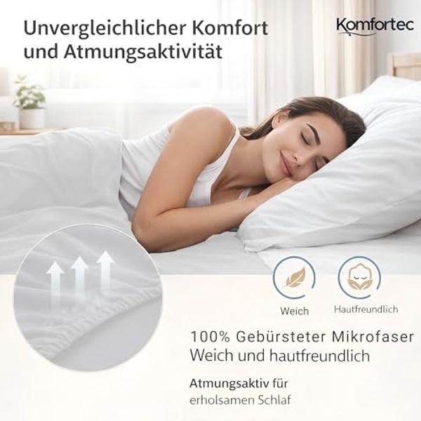 Komfortec Spannbettlaken Boxspringbett bis 15cm - 30cm Matratzenhöhe, Mikrofaser, Gummizug: Rundum, (2 Stück) Bild 3