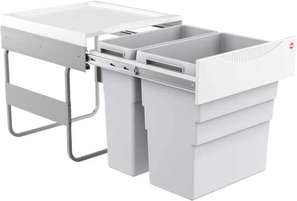 HAILO 3668-50 Abfallsorter 49 (30+19) Liter EASY CARGO 2 ab 50 cm Schrankbreite