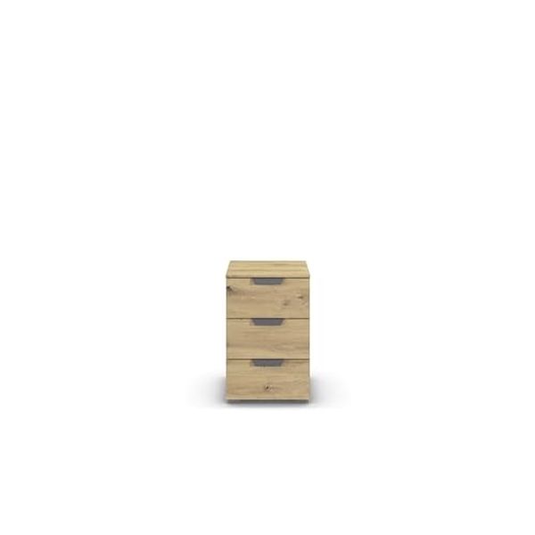 rauch Aditio Box, Nachttisch, 3 Schubladen, mit Softclose-Funktion, Farbe Eiche Artisan, BxHxT 40x61x42cm Bild 5