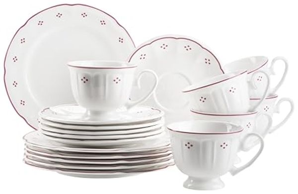 MÄSER Kaffeeservice Lova (18-tlg), 6 Personen, Porzellan