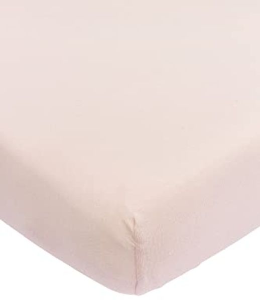 Meyco Baby Spannbettlaken für Kinderbett - 70x140 cm - Jersey Spannbetttuch - 100 % Baumwolle - Oeko Tex zertifiziert - Rundum-Gummizug, atmungsaktiv - Uni - Zartrosa, Soft Pink