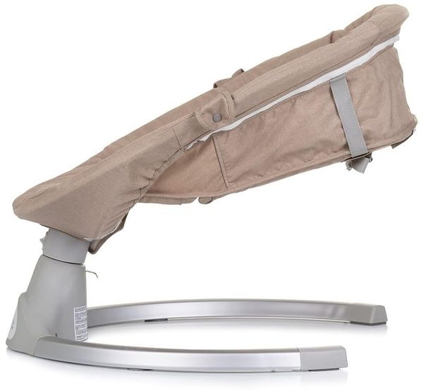 Chipolino Babywippe Nest Musik, Fernbedienung, Kissen, Gurt, Timer, Plüschtiere beige Bild 6