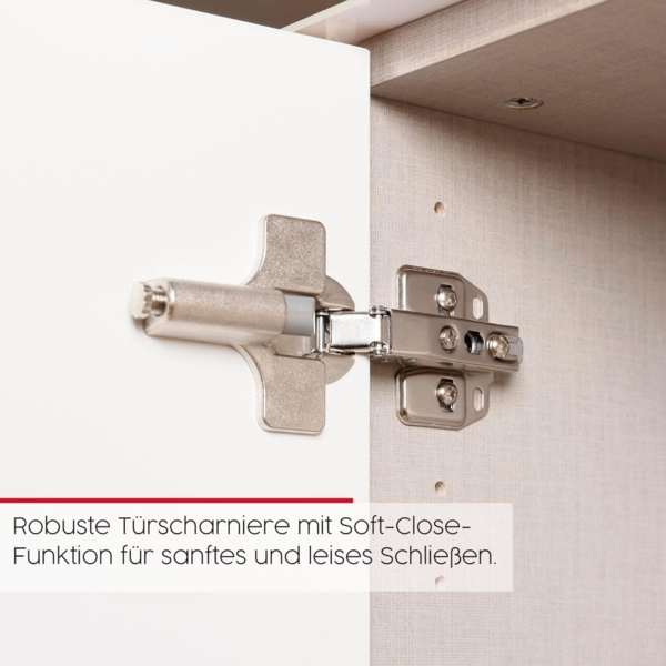 Rauch Möbel Flipp, Sideboard, TV-Schrank, Kommode mit Stauraum, mit Metallkufe Chrom, Eiche Artisan, Holz, 2-türig, 3 Schubladen, Griffe Chrom, 160 x 72 x 42 cm Bild 9