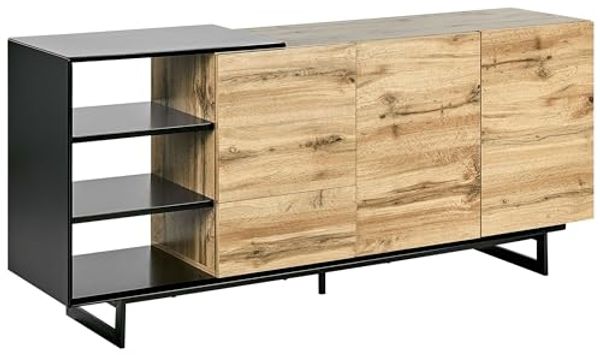 Sideboard mit 2 Türen FIORA 75 cm Heller Holzfarbton
