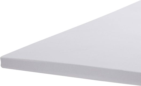 BettwarenShop Jersey-Elasthan Topper Spannbettlaken Multi-Stretch|180x200 - 200x220 cm| weiss