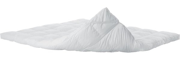 Lucid Ultraweiche 7,5 cm Microfaser Matratzenauflage 160x200 cm | Baumwoll Perkal Bezug mit 4 Eckbändern | Öko-Tex | Atmungsaktiver Matratzen Topper, Weiß