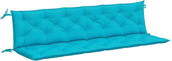 vidaXL Gartenbank-Auflagen, 2 Stk., Polyester, Türkis, 200 x 50 x 7 cm