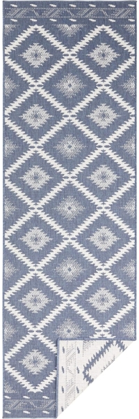 In- & Outdoor Wendeteppich Malibu Blau Creme - 200x290x0,5cm Bild 8